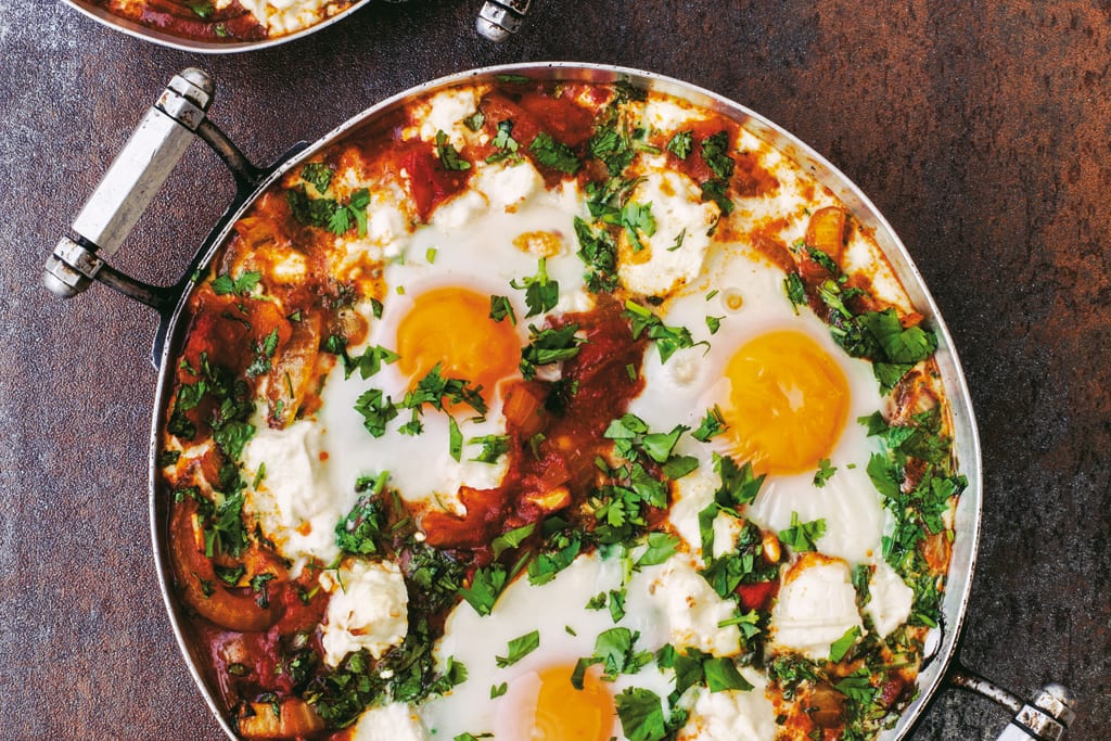 Spiced Baked Eggs with Feta Recipe | Healthy