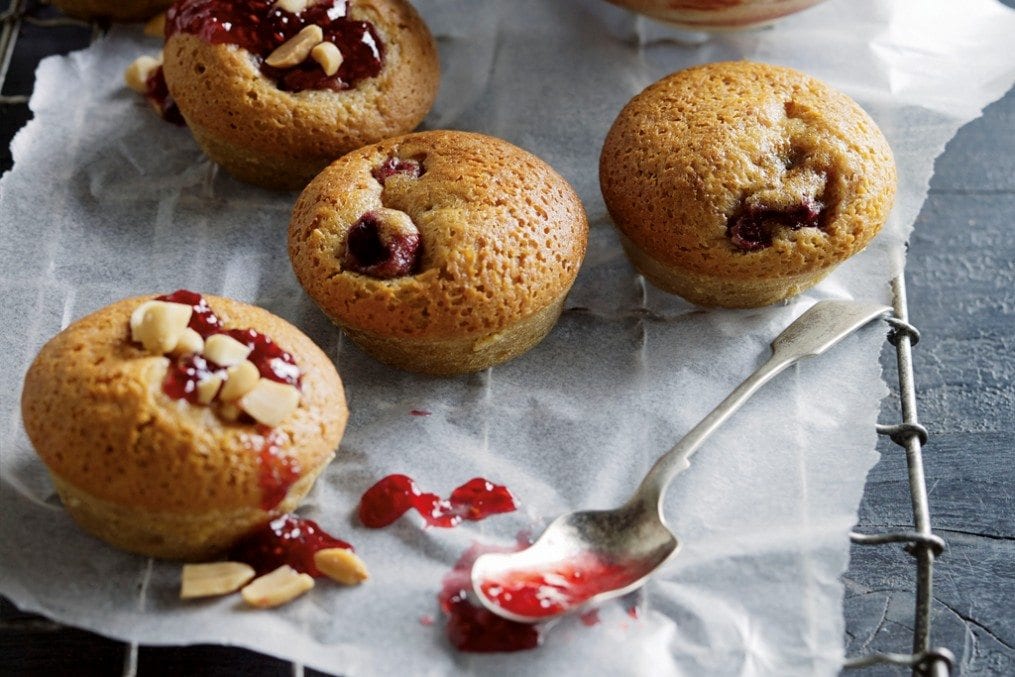 Peanut butter and jam puddings