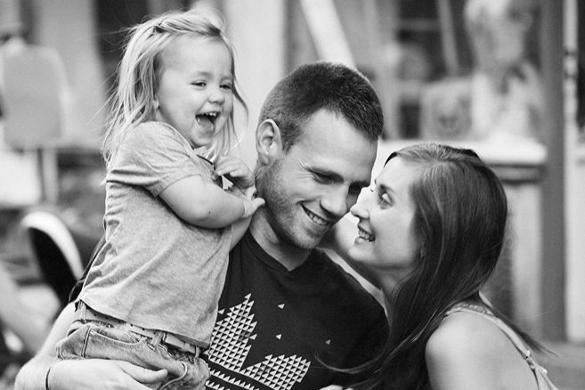 David Frenkiel and Luise Vindahl Andersen with daughter