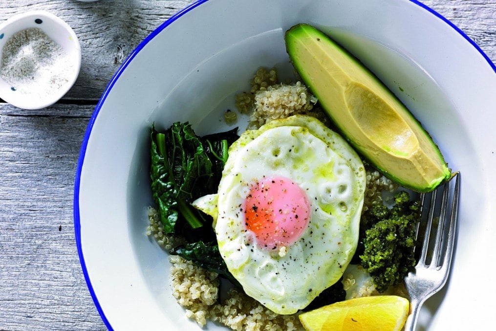 Green protein breakfast bowl