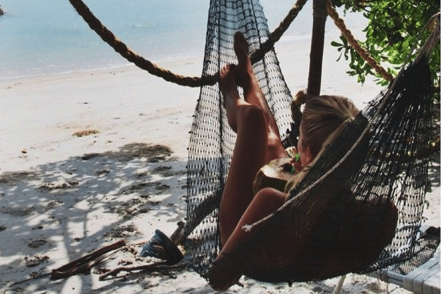 woman laying in sun
