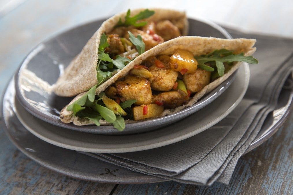 Sweet and Sour Chicken Pittas