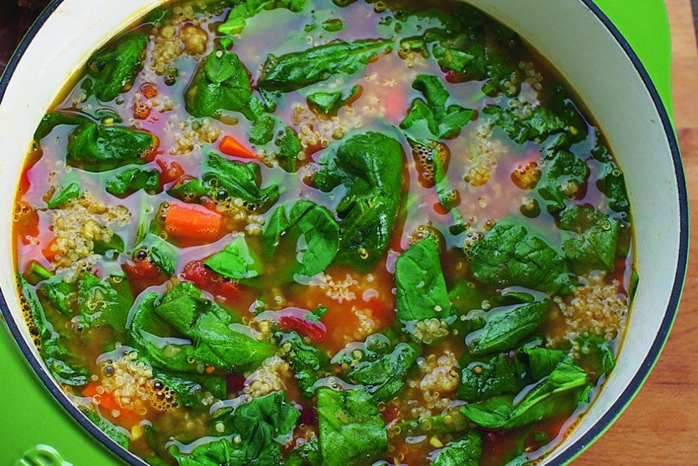 Zesty Minestrone Soup With Quinoa