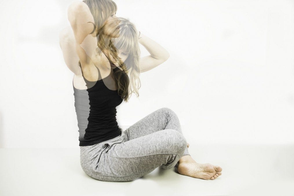 seated abdominal flexion-rotation