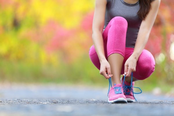 woman getting ready to exercise