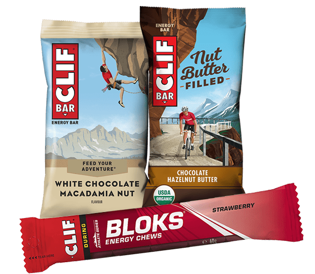 Clif Bar products group pack shot