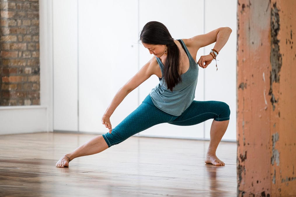 Woman doing qigong