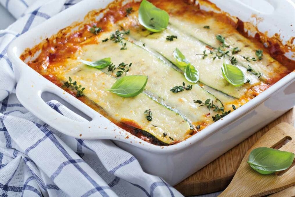 Lighter courgette ‘lasagne’