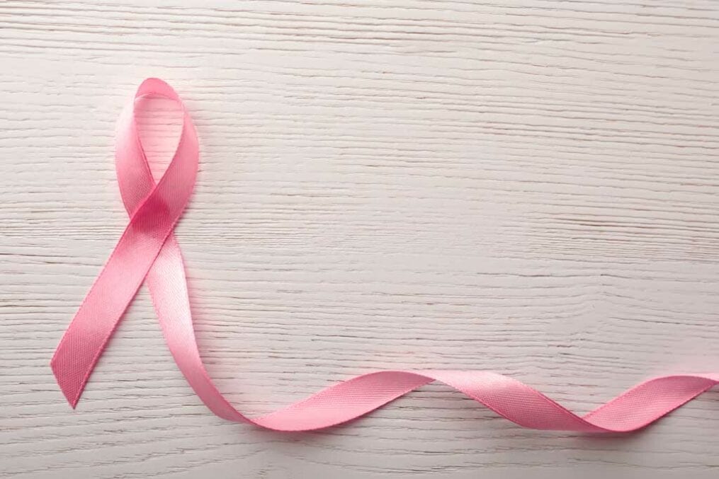 Pink breast cancer ribbon