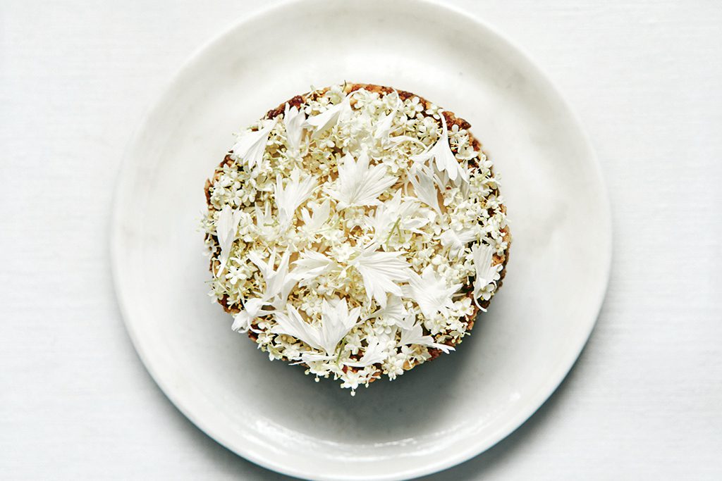 Tom Hunt’s elderflower and white chocolate torte